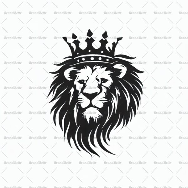 Majestätischer Löwe und Krone